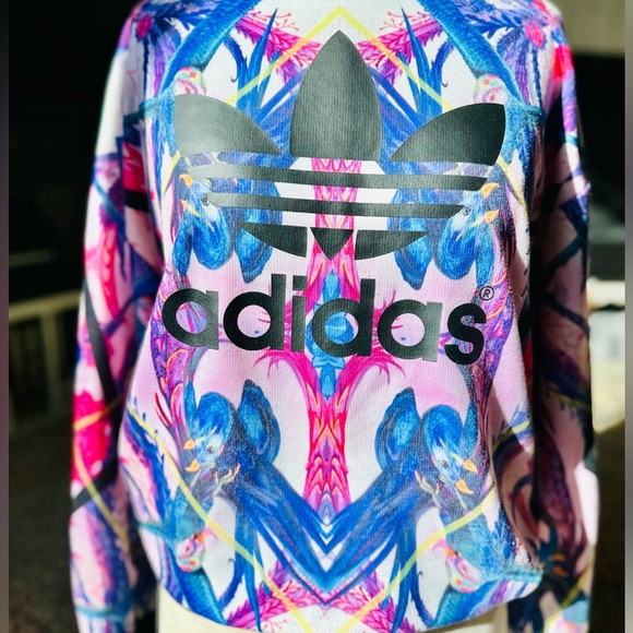 Adidas Florera Exotic Birds Trefoil Crew Sweatshirt - Picture 2 of 9